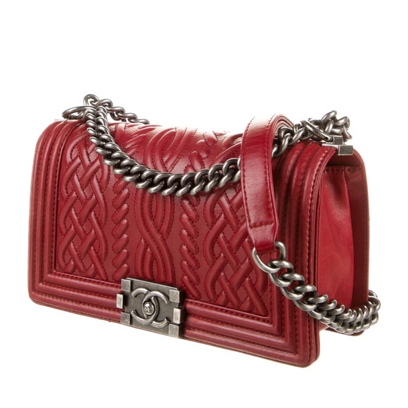 Red Chanel Boy Bag Celtic - Picture 3 of 5